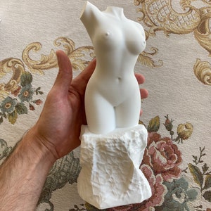 Female Torso Sculpture The Morning Goddess in White Classic Style, Beautiful Author&#39;s Work, Home Decor