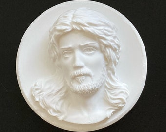 Jesus Christ Portrait Bas-Relief Sculpture Wall Decor