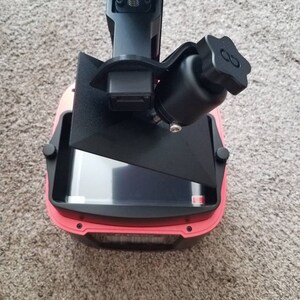 Angled build plate drain hanger for Elegoo Mars resin 3D printer, 3D printed holder designed to attach to the printer and hold the build plate at an angle for efficient resin drainage into the vat, compatible with Elegoo Mars, Mars Pro and Mars 3