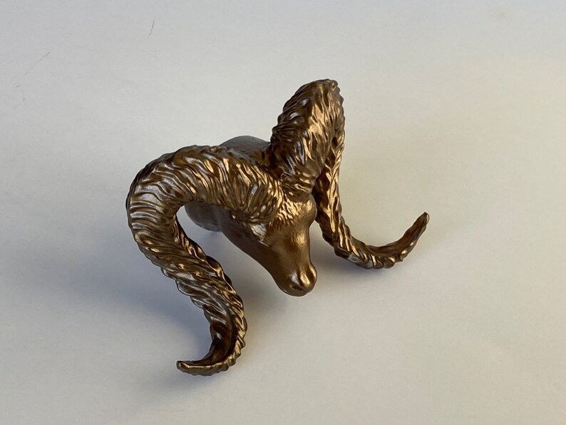 Wall Sculpture Ram Head Small Size Made in Resin Home Decor Etsy