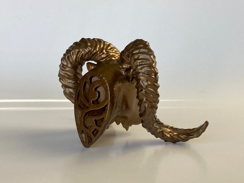 Wall Sculpture Ram Head Small Size Made in Resin Home Decor Etsy