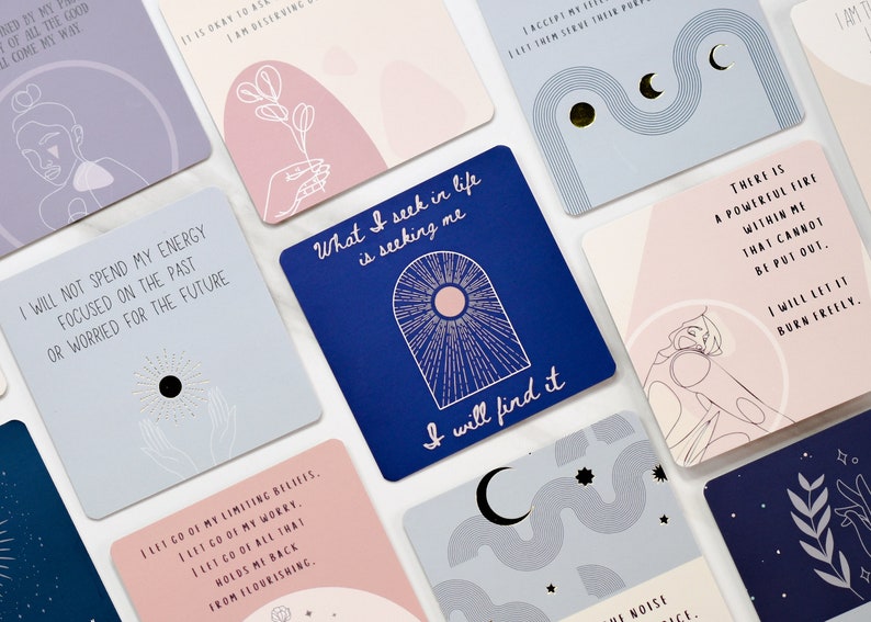 Positive Affirmation Cards Kit for Women: Inspirational Deck for Self-Love, Encouragement, and Mindfulness image 4