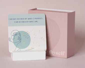 Positive Affirmation Cards Kit for Women: Inspirational Deck for Self-Love, Encouragement, and Mindfulness