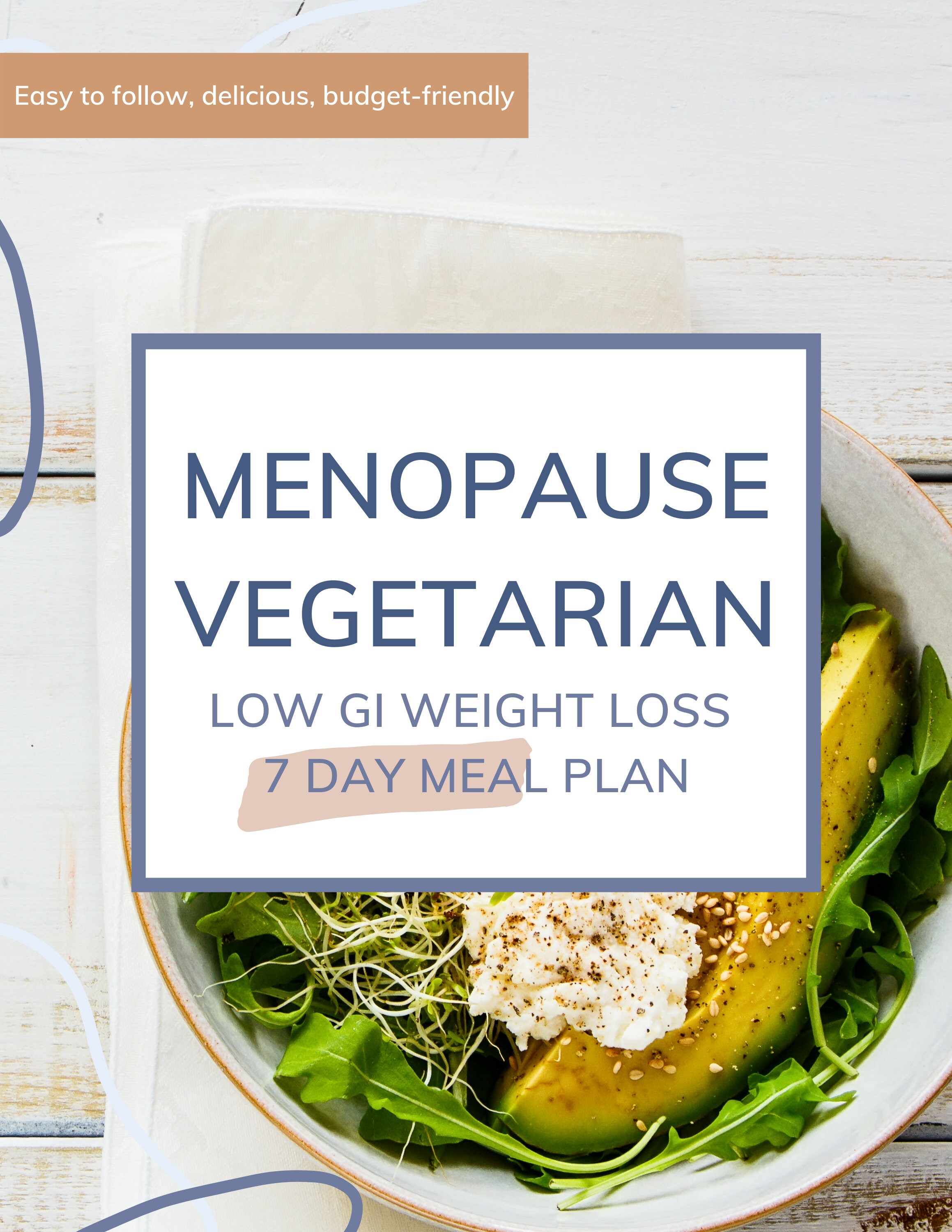 Menopause Meal Plan vegetarian Etsy