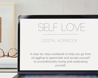 Self Love Digital Workbook - Self-Compassion - Self-Acceptance - Self-Worth - Journal - Self Reflection - Guided Workbook - Downloadable