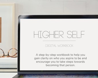 Higher Self Digital Workbook - Personal Development - Growth - Self Improvement - Journal - Self Reflection - Guided Workbook - Downloadable