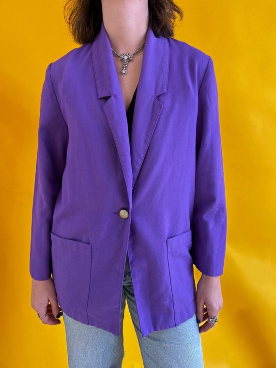 80s Purple Transitional Blazer - image 2