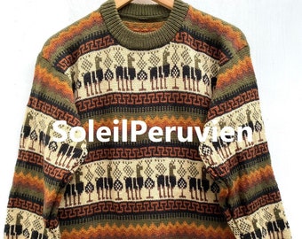 Military Green Alpaca sweater, peruvian sweater, Unisex sweater, peruvian alpaca sweater, peruvian jacket, peru sweater, boho sweater