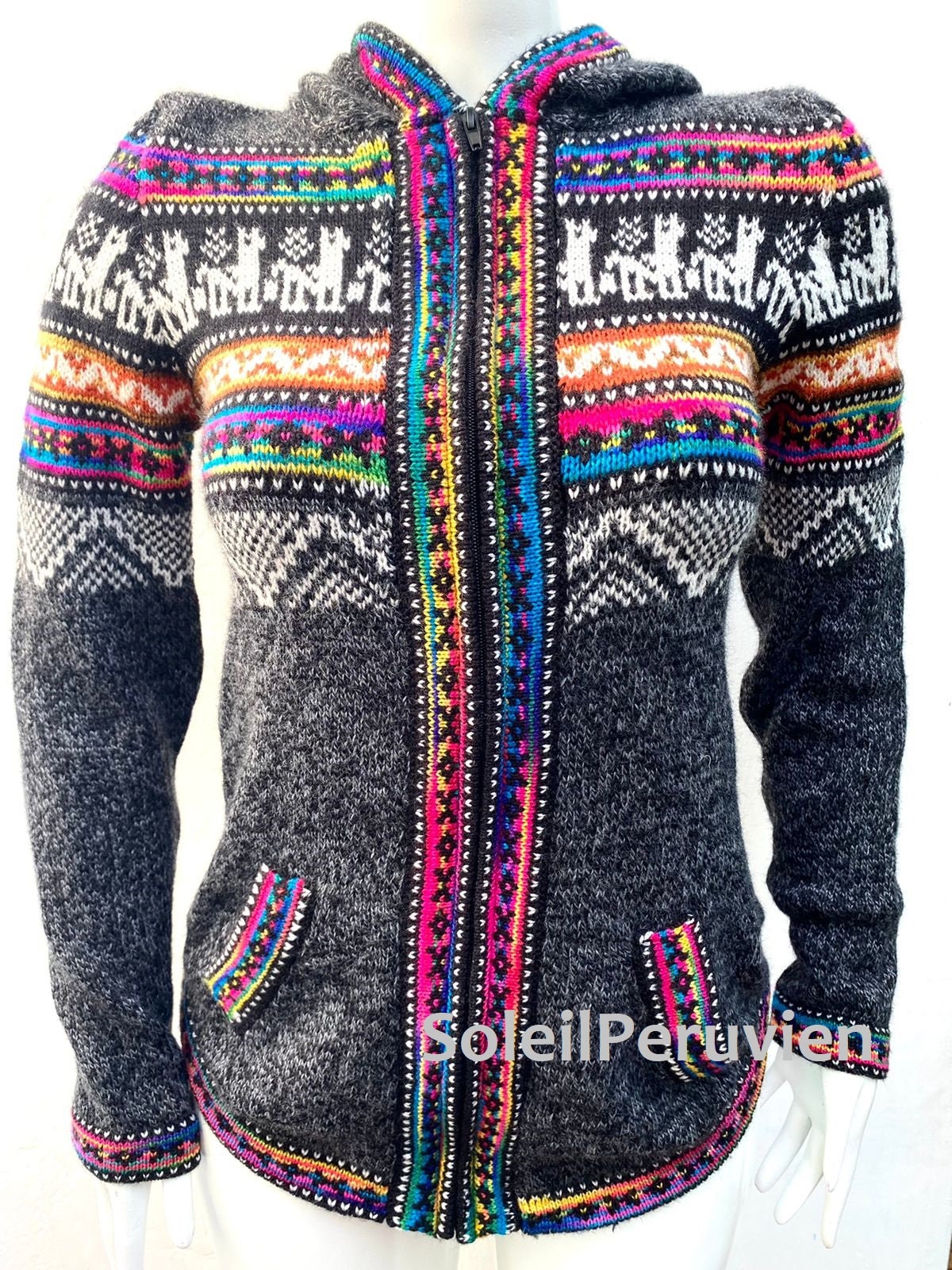 Peruvian Jacket Alpaca Sweater Peruvian Sweater Woman Sweater Peruvian Alpaca Sweater ...