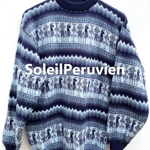 Maglione alpaca, maglione peruviano, maglione unisex, maglione alpaca peruviano, giacca peruviana, maglione peruviano, maglione alpaca, maglione boho Blue