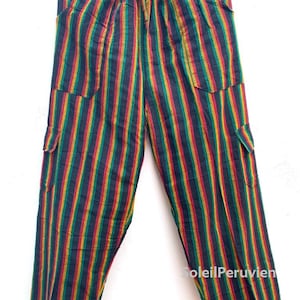 Funky Peruvian Stylish Pants from South America! Peruvian Pants! Best Quality Cotton Acrylic - Original Colors Rasta