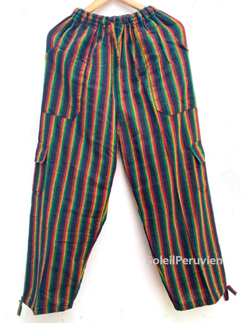 Funky Peruvian Stylish Pants from South America! Peruvian Pants! Best Quality Cotton Acrylic - Original Colors Rasta