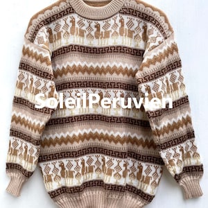 Maglione alpaca, maglione peruviano, maglione unisex, maglione alpaca peruviano, giacca peruviana, maglione peruviano, maglione alpaca, maglione boho Creme