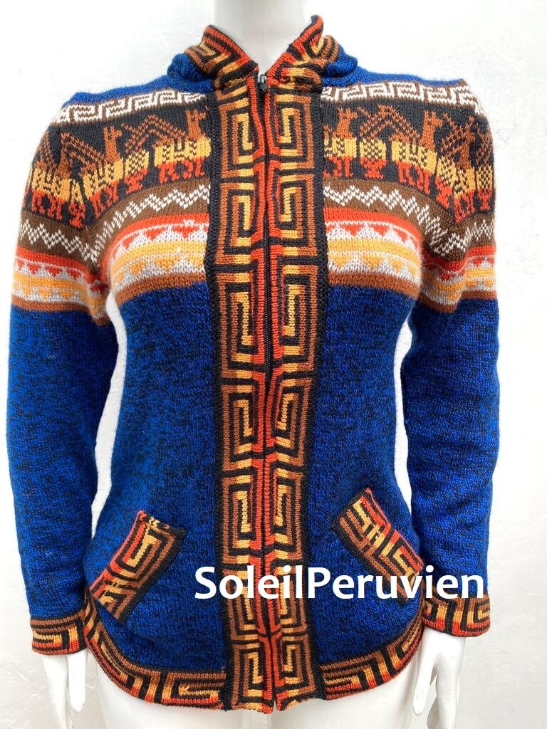 Peruvian Jacket Alpaca Sweater Peruvian Sweater Woman Sweater Peruvian Alpaca Sweater ...