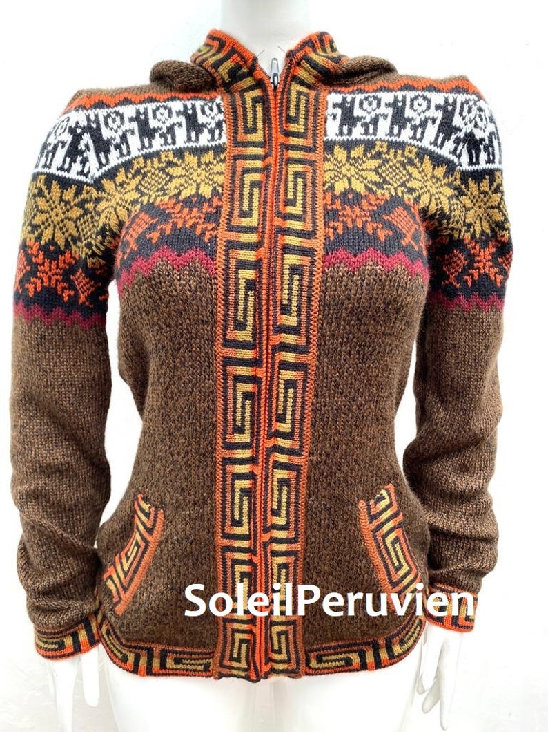 Peruvian Jacket Alpaca Sweater Peruvian Sweater Woman Sweater Peruvian Alpaca Sweater ...