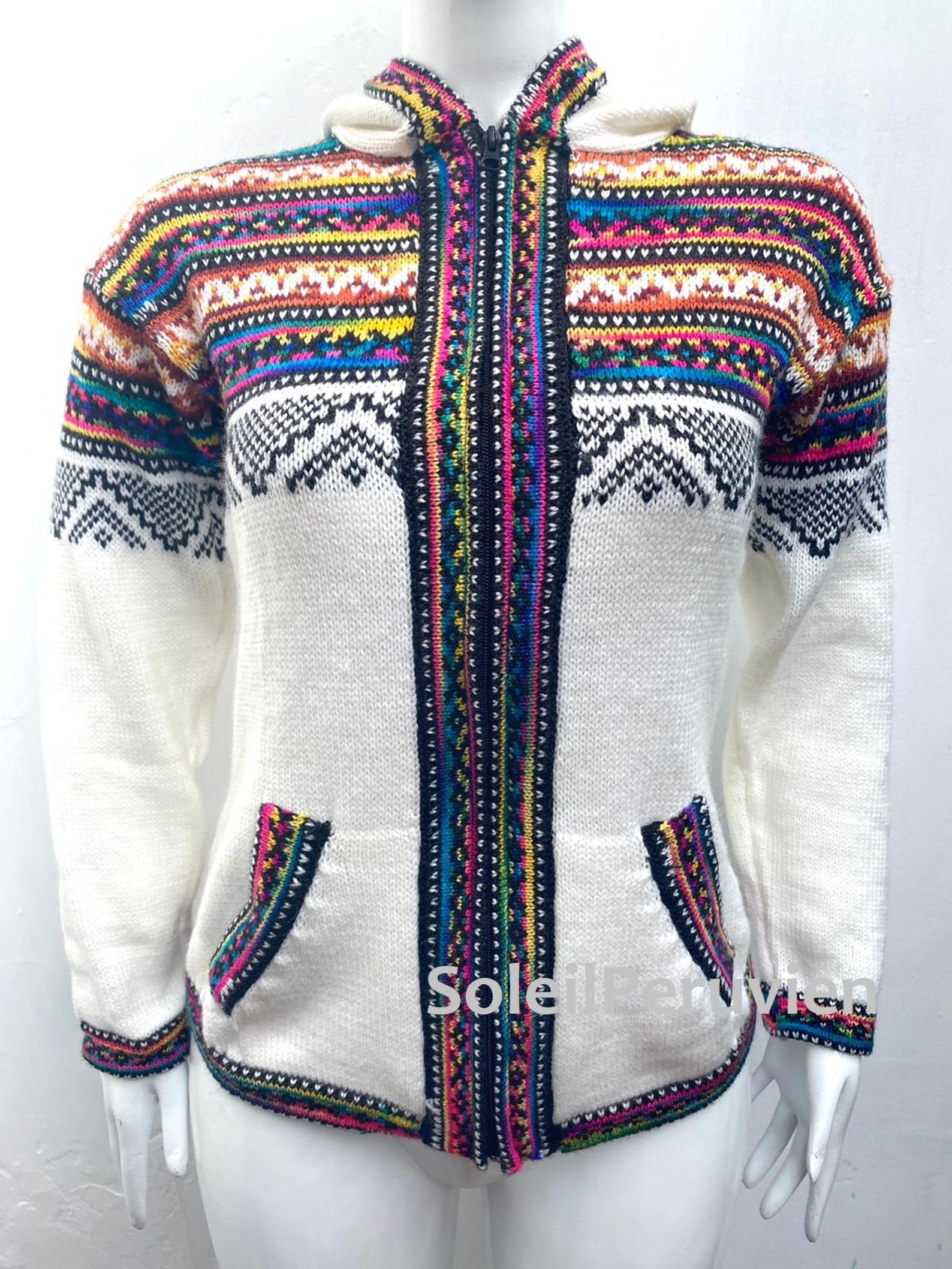 Peruvian Jacket Alpaca Sweater Peruvian Sweater Woman Sweater Peruvian Alpaca Sweater ...