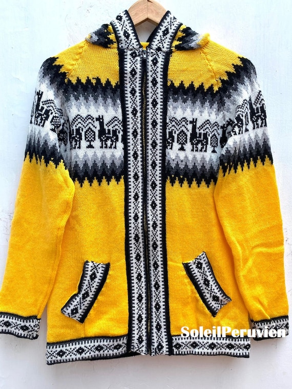Blue Alpaca Sweater Peruvian Sweater Unisex Sweater Peruvian