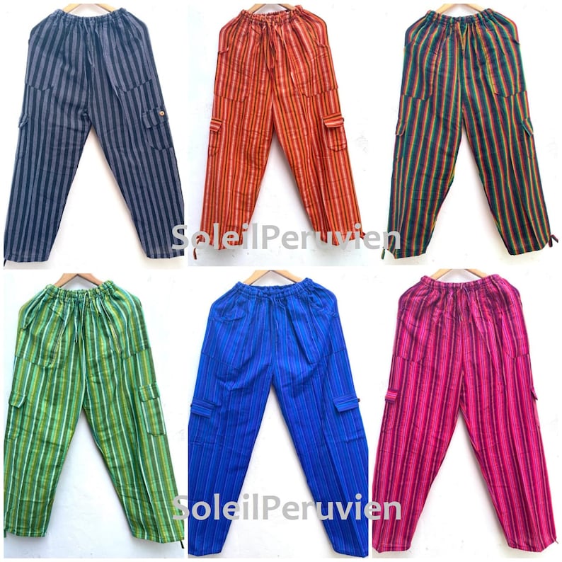 Funky Peruvian Stylish Pants from South America! Peruvian Pants! Best Quality Cotton Acrylic - Original Colors image 1