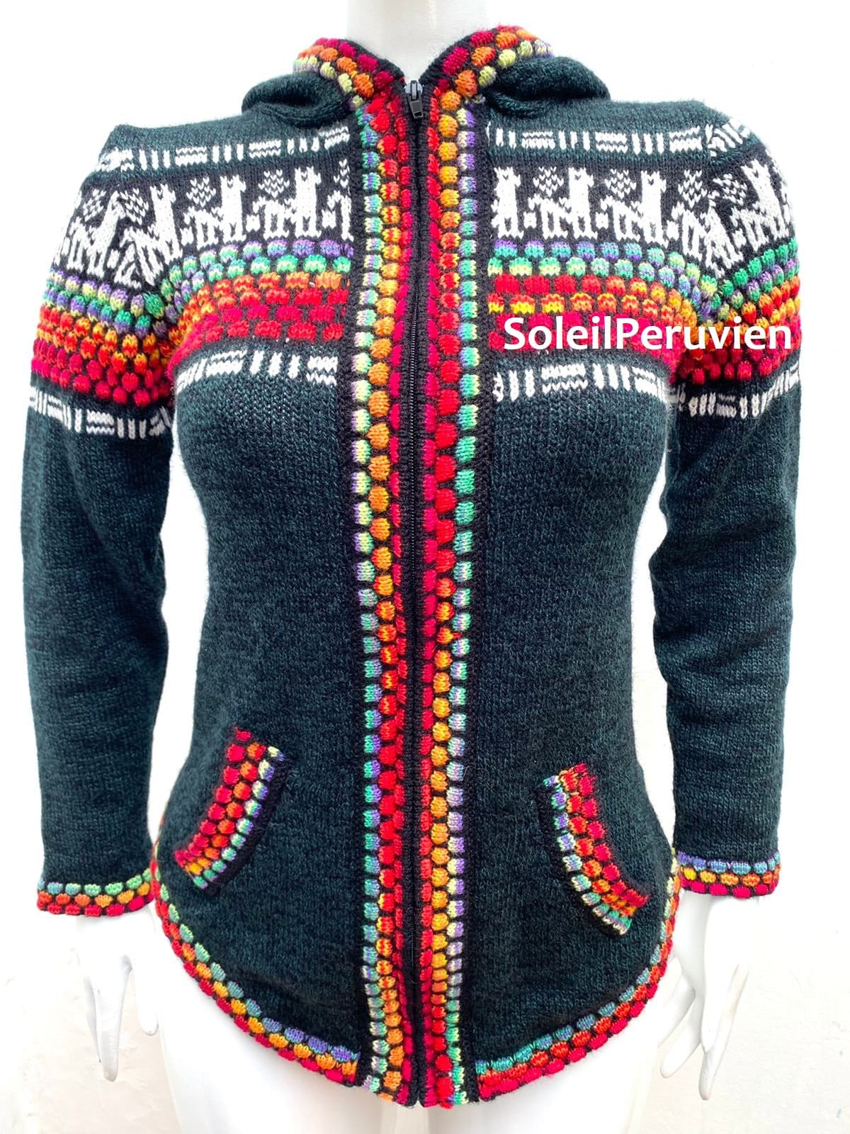 Peruvian Jacket Alpaca Sweater Peruvian Sweater Woman Sweater Peruvian Alpaca Sweater ...