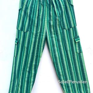 Funky Peruvian Stylish Pants from South America! Peruvian Pants! Best Quality Cotton Acrylic - Original Colors Dark Green