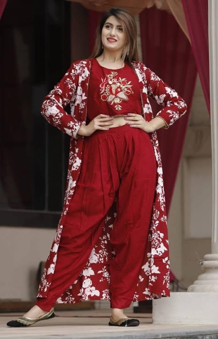 dhoti salwar with shrug
