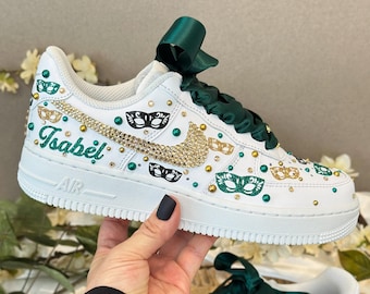 Custom Bling White Sneakers – Quinceañera Shoes Sweet 15