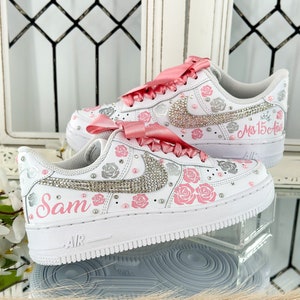 Custom Air Force 1 Shoes Hand Painted Red Swoosh, Checkered Swoosh and  Tattoo