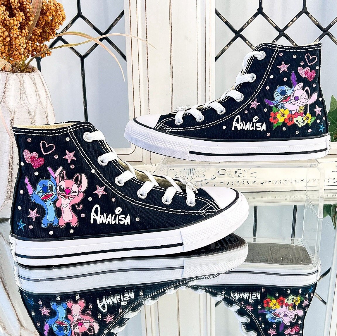 Lilo and Stitch Converse, Personalized Sneakers, Many Colors To Choose ...