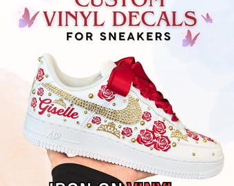 Custom Quinceañera Shoe Decals: Personalized Iron-On Vinyl