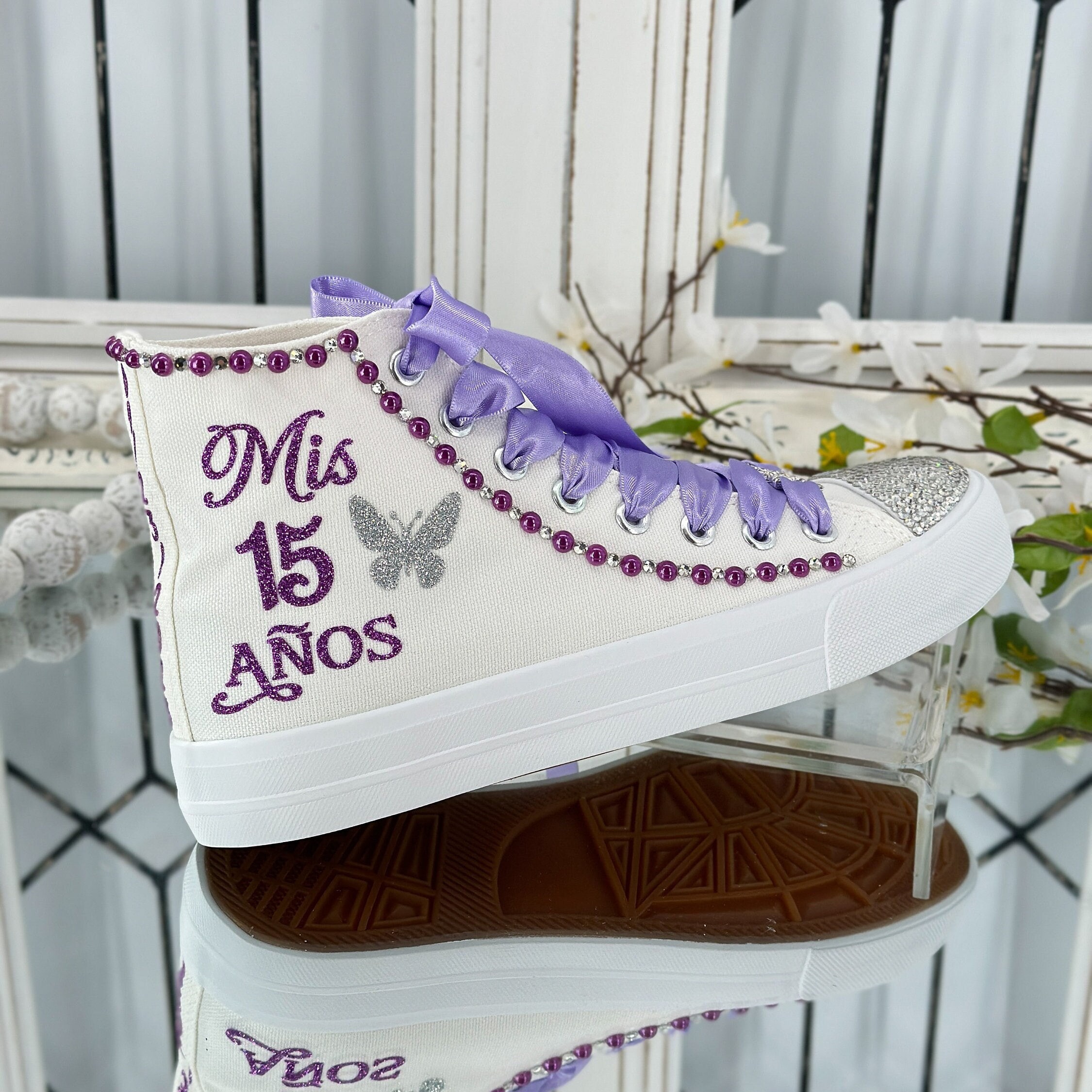 Zapatillas Quinceanera Purpura Estilo Fiesta Zapatos personalizados Mis Quince Estilo Fiesta Zapatillas Quinceanera Purpura Lila Zapatos personalizados Mis Quince Etsy Espana