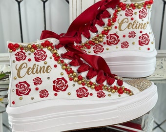 Fifteenth Birthday Converse Platform Sneakers, Quinceañera