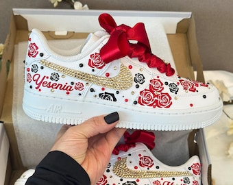 Custom Bling Sneakers – Rhinestone Quinceañera Party Shoes