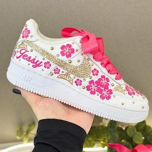 Fifteenth Birthday AF1 Shoes, Custom airforce 1, Quinceañera Nike Shoes, Quinceañera shoes sneakers, Sweet 16 Shoes, Mis XV años
