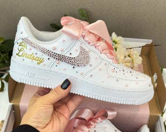 Custom Bling White Sneakers – Quinceañera Shoes Sweet 15