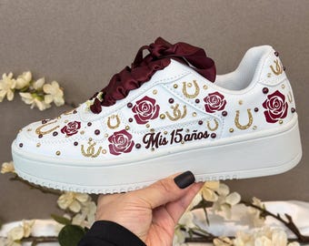 Zapatillas de novia personalizadas con cristales: Zapatos para quinceañera y cumpleaños de 16 años