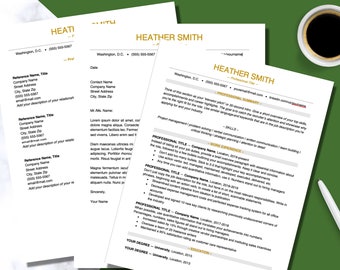 Professioneller Lebenslauf Vorlage für Word, Google Docs mit Anschreiben, Referenzen | Moderne Lebenslauf Vorlage | ATS freundliche Lebenslauf Vorlage