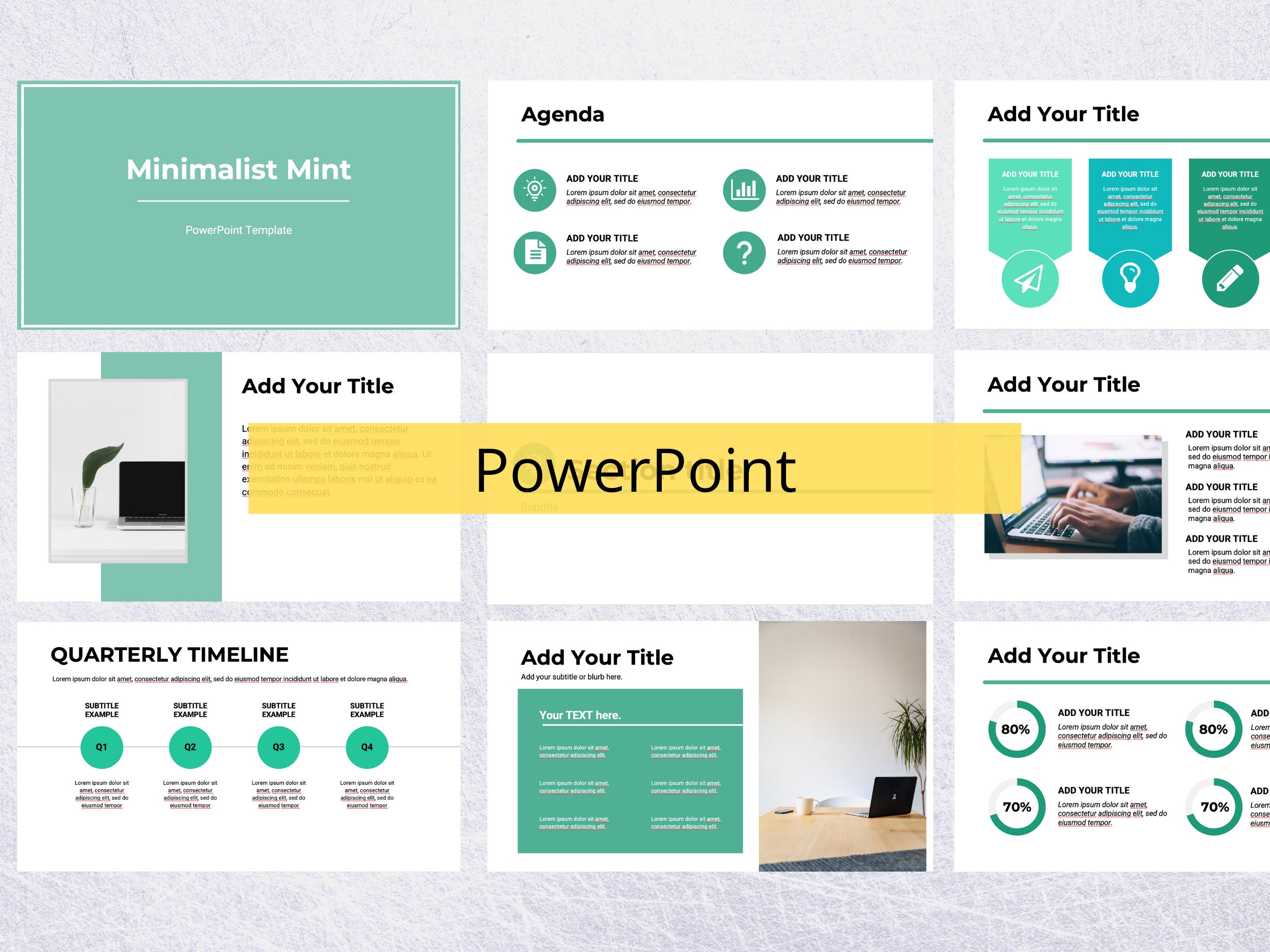 Minimalist Mint Powerpoint Template for Business School Etsy New Zealand