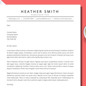Cover letter template for Word, Google Docs | Professional letter, business letter template
