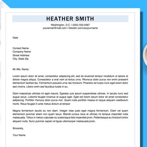 Business letter template for Word, Google Docs | Modern cover letter template or professional letter template