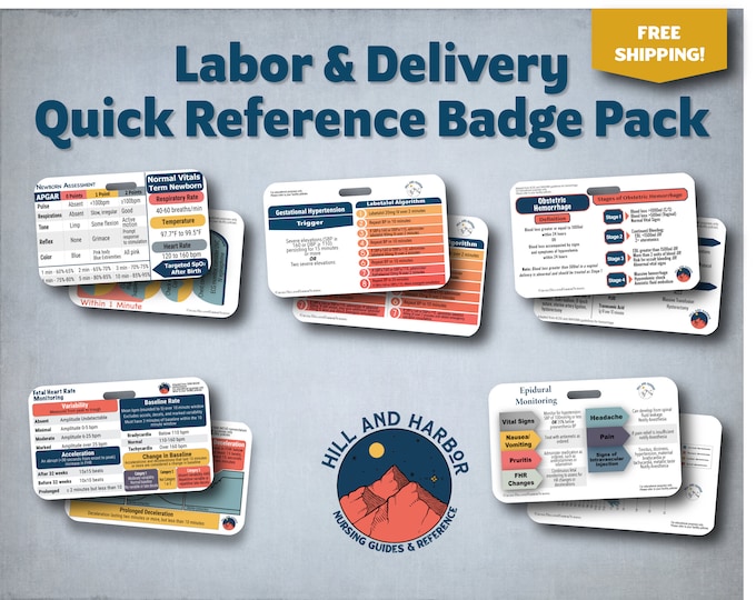 Labor and Delivery Quick Reference Badge Pack