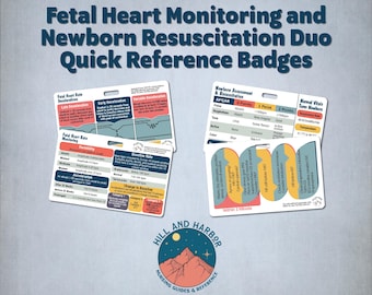 Labor and Delivery Best Seller Duo - Fetal Heart Monitoring & Newborn Assessment Badge Cards
