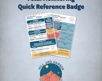 Fetal Monitoring Badge Card: Labor & Delivery Nursing Reference (3x2")
