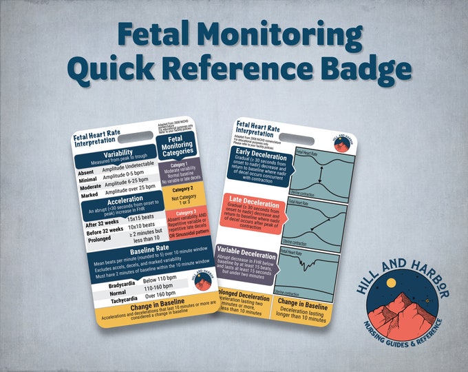 Fetal Monitoring Quick Reference Badge