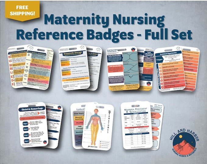 Labor & Delivery and Postpartum Full Badge Set