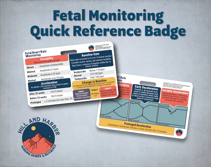 Fetal Monitoring Quick Reference Badge