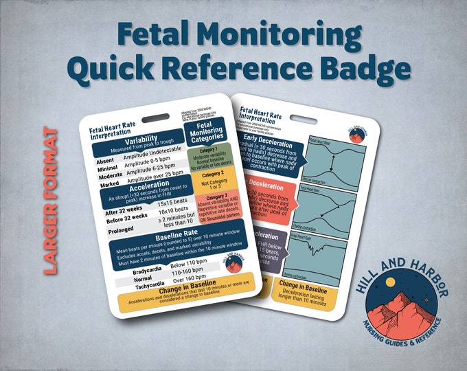 Fetal Monitoring Badge Card - Large Format