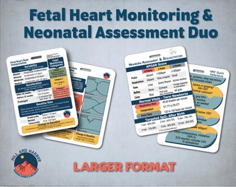 Fetal Heart Monitoring & Newborn Assessment Badge Cards - Large Format