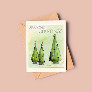 Cartes Pour Les Fêtes Les arbres de Noël