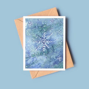 Flocon de neige bleu clair