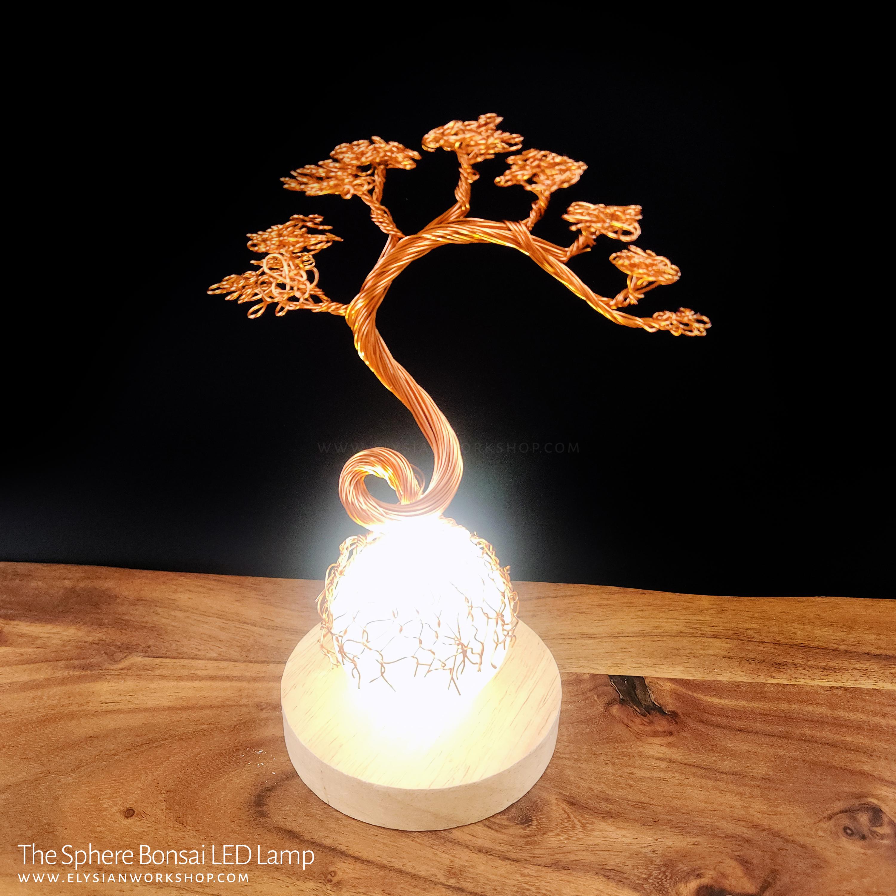Sphere Bonsai Tree LED Lamp Copper Selenite Wire Bonsai Tree Mood Night  Light - Etsy